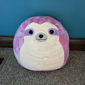 Kellytoy Original Squishmallow, Sharie the Pink and Purple Tye Dye Sloth, 12”